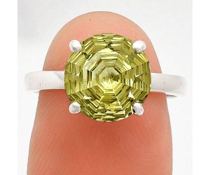 Green Gold Ring size-7 EXR02069 R-1019, 10x10 mm