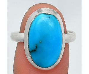 Sleeping Beauty Turquoise Ring size-9 EXR02078 R-1007, 10x16 mm