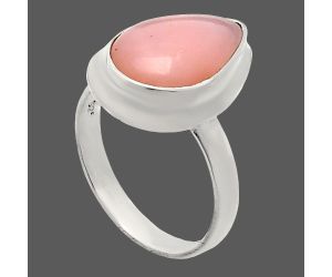 Pink Opal Ring size-7 EXR02091 R-1007, 10x15 mm