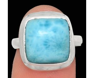 Larimar (Dominican Republic) Ring size-7 EXR02105 R-1007, 12x12 mm