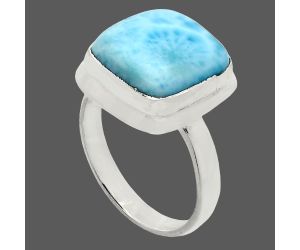 Larimar (Dominican Republic) Ring size-7 EXR02105 R-1007, 12x12 mm