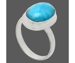 Larimar (Dominican Republic) Ring size-8 EXR02106 R-1007, 10x14 mm