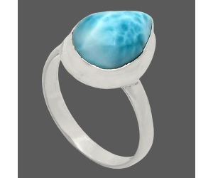 Larimar (Dominican Republic) Ring size-8 EXR02107 R-1007, 10x14 mm