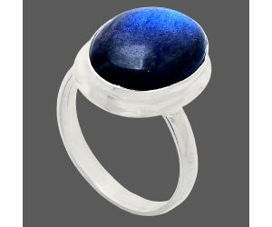 Blue Fire Labradorite Ring size-9 EXR02114 R-1007, 12x16 mm