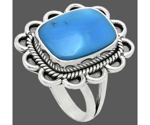 Sleeping Beauty Turquoise Ring size-7 EXR02168 R-1221, 11x15 mm