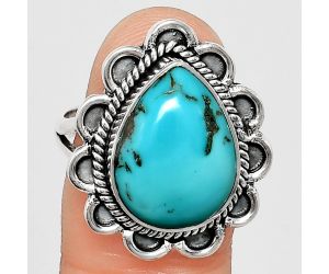 Sleeping Beauty Turquoise Ring size-8.5 EXR02173 R-1221, 12x16 mm