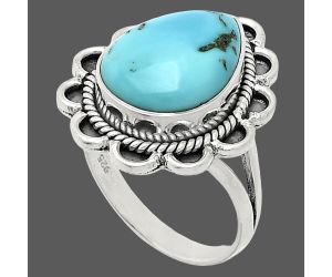 Sleeping Beauty Turquoise Ring size-8.5 EXR02173 R-1221, 12x16 mm