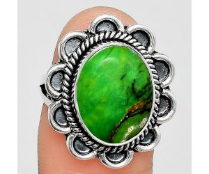 Green Matrix Turquoise Ring size-7 EXR02175 R-1221, 11x14 mm