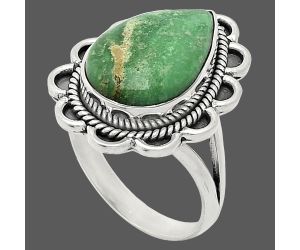 Utah Variscite Ring size-9 EXR02176 R-1221, 12x17 mm