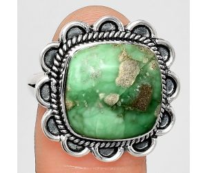 Utah Variscite Ring size-10 EXR02178 R-1221, 15x15 mm