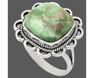 Utah Variscite Ring size-10 EXR02178 R-1221, 15x15 mm