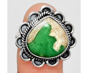 Utah Variscite Ring size-9 EXR02180 R-1221, 15x15 mm