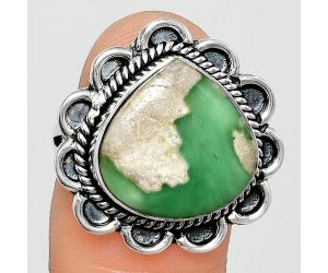 Utah Variscite Ring size-7 EXR02181 R-1221, 14x14 mm