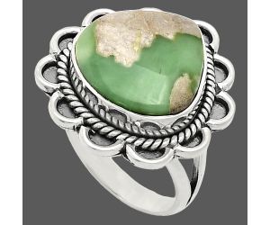 Utah Variscite Ring size-7 EXR02181 R-1221, 14x14 mm