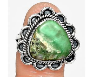 Utah Variscite Ring size-8 EXR02186 R-1221, 14x14 mm