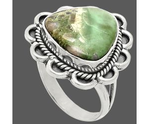 Utah Variscite Ring size-8 EXR02186 R-1221, 14x14 mm