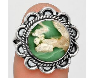 Utah Variscite Ring size-8 EXR02187 R-1221, 13x13 mm