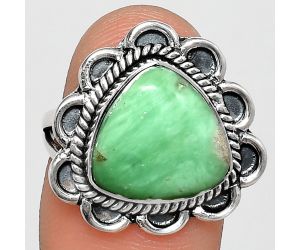 Utah Variscite Ring size-7 EXR02188 R-1221, 12x12 mm