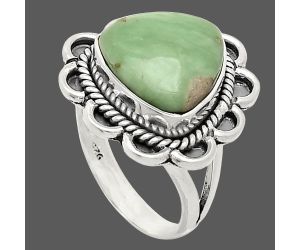 Utah Variscite Ring size-7 EXR02188 R-1221, 12x12 mm