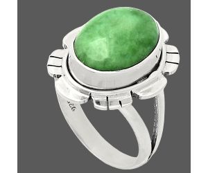 Utah Variscite Ring size-7 EXR02209 R-1342, 10x13 mm