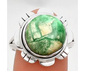 Utah Variscite Ring size-9.5 EXR02211 R-1342, 13x13 mm