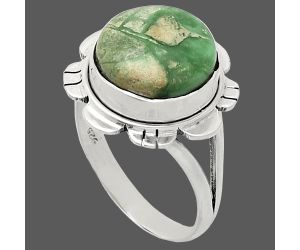 Utah Variscite Ring size-9.5 EXR02211 R-1342, 13x13 mm