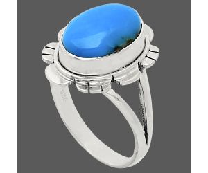 Sleeping Beauty Turquoise Ring size-9.5 EXR02215 R-1342, 9x13 mm