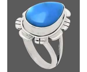 Sleeping Beauty Turquoise Ring size-7 EXR02216 R-1342, 10x15 mm