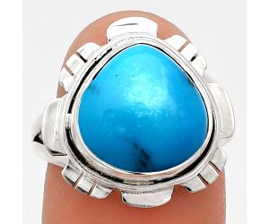 Sleeping Beauty Turquoise Ring size-8 EXR02217 R-1342, 12x12 mm