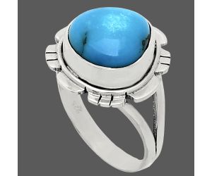 Sleeping Beauty Turquoise Ring size-8 EXR02217 R-1342, 12x12 mm