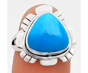 Sleeping Beauty Turquoise Ring size-7 EXR02218 R-1342, 12x12 mm