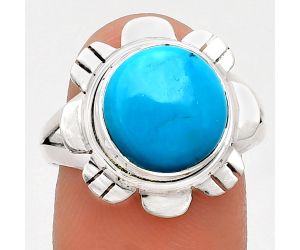 Sleeping Beauty Turquoise Ring size-9 EXR02219 R-1342, 11x11 mm