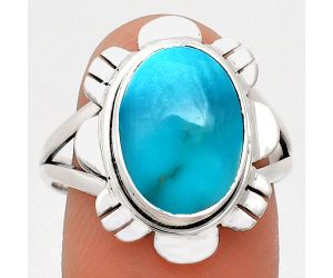 Sleeping Beauty Turquoise Ring size-9 EXR02220 R-1342, 10x13 mm