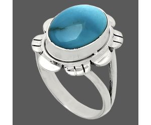 Sleeping Beauty Turquoise Ring size-9 EXR02220 R-1342, 10x13 mm