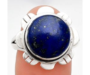 Lapis Lazuli Ring size-10 EXR02229 R-1342, 13x13 mm