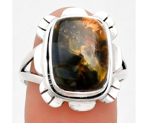 Pietersite Ring size-9 EXR02230 R-1342, 10x14 mm