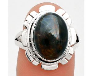 Pietersite Ring size-8 EXR02236 R-1342, 10x14 mm