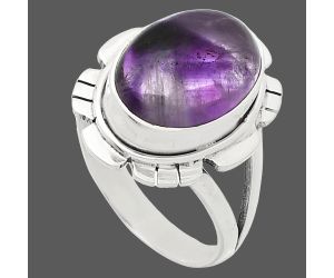 Super 23 Amethyst Mineral From Auralite Ring size-8 EXR02240 R-1342, 10x14 mm