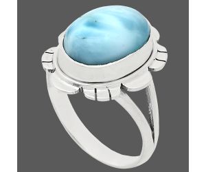 Larimar (Dominican Republic) Ring size-9.5 EXR02249 R-1342, 11x15 mm