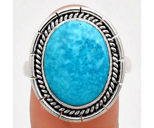 Natural Rare Turquoise Nevada Aztec Mt Ring size-10 EXR02252 R-1728, 12x16 mm