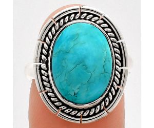 Natural Rare Turquoise Nevada Aztec Mt Ring size-8 EXR02256 R-1728, 11x15 mm