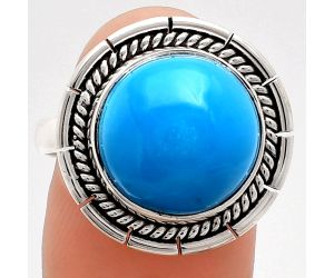 Sleeping Beauty Turquoise Ring size-8 EXR02257 R-1728, 13x13 mm