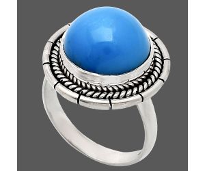 Sleeping Beauty Turquoise Ring size-8 EXR02257 R-1728, 13x13 mm