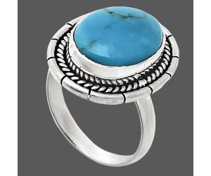 Sleeping Beauty Turquoise Ring size-7 EXR02258 R-1728, 11x15 mm