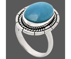 Sleeping Beauty Turquoise Ring size-7 EXR02260 R-1728, 10x14 mm