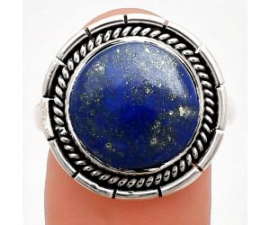 Lapis Lazuli Ring size-9.5 EXR02261 R-1728, 13x13 mm