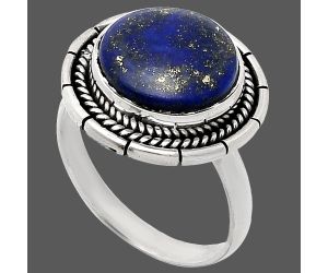 Lapis Lazuli Ring size-9.5 EXR02261 R-1728, 13x13 mm