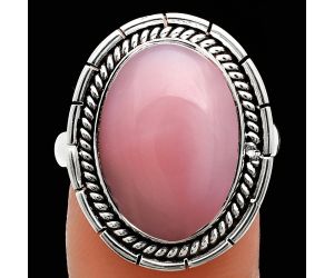 Pink Opal Ring size-9 EXR02267 R-1728, 12x17 mm