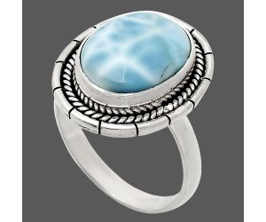 Larimar (Dominican Republic) Ring size-10 EXR02273 R-1728, 12x16 mm