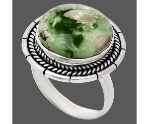 Utah Variscite Ring size-8 EXR02284 R-1728, 15x15 mm